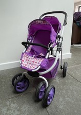 Children's Double Dolls Pram Buggy Convertible Pushchair
