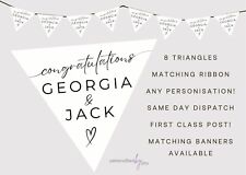 Personalised CONGRATULATION Engagement Wedding Party Banner Decoration Bunting