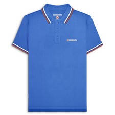Lambretta Clothing Triple Tipped Polo Dark Blue/White/Soda Blue/Red . SALE