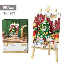 Creative Easel Christmas Tree Building Block Set DIY Puzzle Assembly Three-Dimen