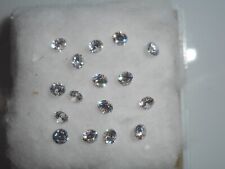 3.5mm white round cubic zirconia gemstones, 6 stones for £1.10
