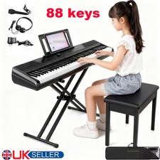 88 Keys Electronic Teaching Keyboard Digital Music Piano & Microphone Stand Kit