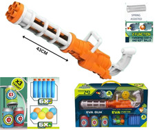 2-in-1 Foam Dart Blaster & Soft Ball Shooter Target Set for Kids Toy