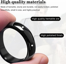 Voarge 8 Pcs Hematite Rings, for Women Mens Couples, Friendship Engagement Wedd