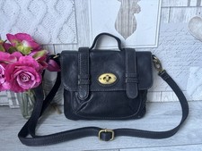 Fossil Black leather Satchel