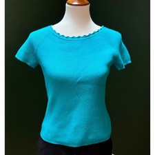Vintage White Stag Teal Ribbed
