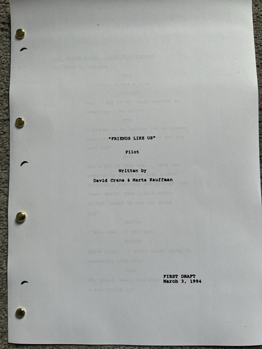 Friends pilot script - friends, jennifer