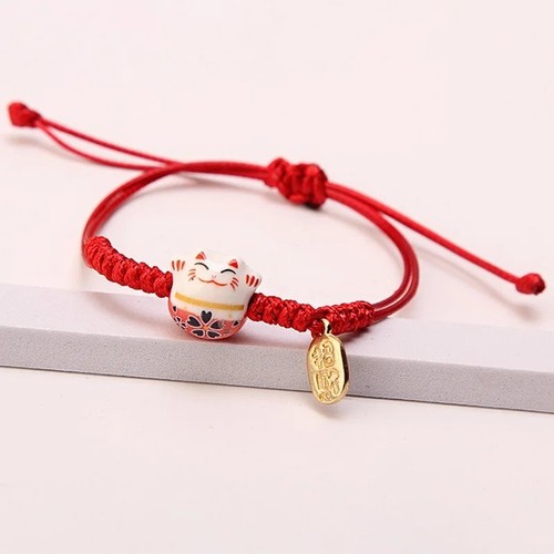 Adjustable lucky cat bracelet - lucky,