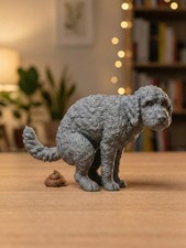 Funny Dog Pooping Ornament –
