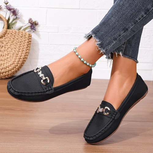 Ladies flat loafers - ladies, slip
