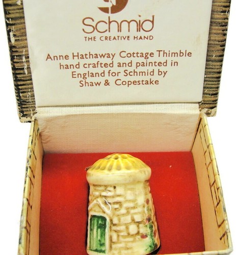 Handpainted thimble sylvac - handpainted,