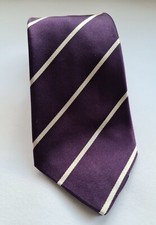 New Paul Smith Tie Purple with White Stripes