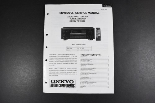 Onkyo sv535 tuner - onkyo, tx-sv535