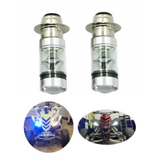 2 Set 100W 8000K H6 LED Headlight For Kawasaki Bayou 220 300 KLF220 Mule 30 Blue