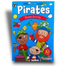 Kids Childrens Pirates Sticker Activity Book A4 Over 50 Stickers Creative Fun