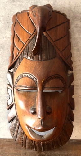 Vintage ghana hand carved wood - hand,