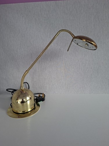 Vintage brass gooseneck hood - vintage, &