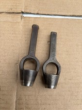 2 X Vintage Solid Warranted Steel PRIORY  And Steel Leather Hole Punches
