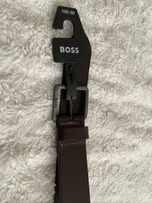 Hugo Boss Men's Belt W 38 in Brown 100% Leather Dress Belt