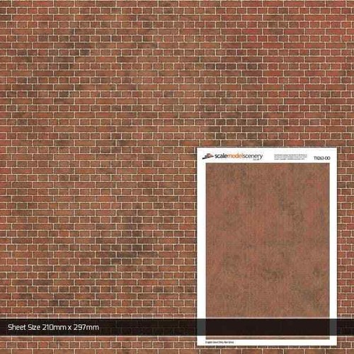 English bond dirty red brick - english,