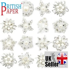 Silver Pin Brooches Crystals