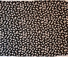 VINTAGE AUTHENTIC BECK SONDER GAARD HEARTS BLACK WOOL SILK LONG WOMEN'S SCARF