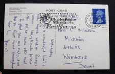 'Black & White Minstrels' Eastbourne, Sussex 1971 Slogan postmark on a C. postca