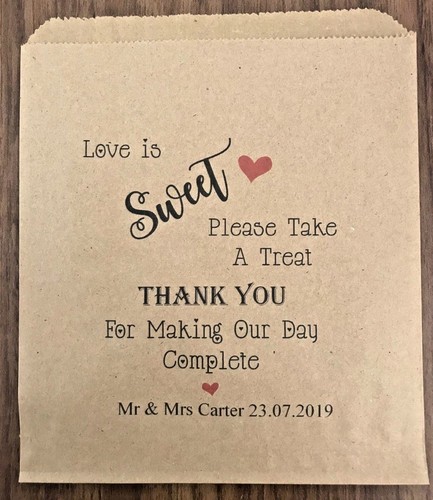 Personalised wedding sweet - personalised,