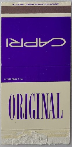 1991 matchbook matchbox - 1991, cover