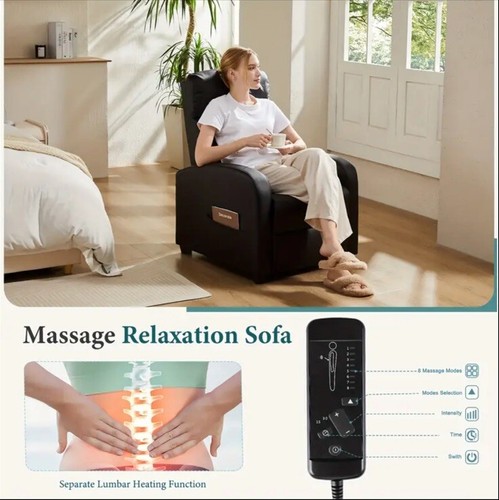Modern black leather massaging - modern,