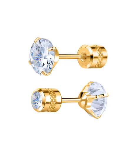 Surgical steel cubic zirconia - surgical,