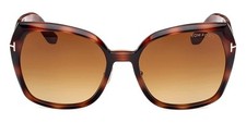 Tom Ford Plum FT1223 Sunglasses Female Blonde Havana  58mm New 100% Authentic