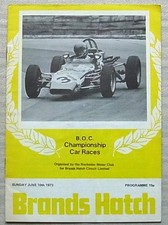 BRANDS HATCH 10 Jun 1973 BOC CHAMPIONSHIP CAR RACES Official Programme