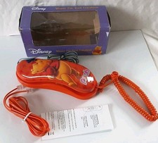 Mybelle Telephone 451 Vintage Orange Winnie the Pooh Disney Novelty Phone Boxed