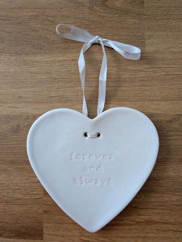 Ceramic heart hanging - ceramic,