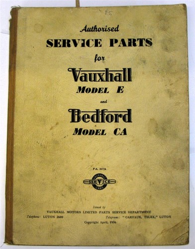 Vauxhall model bedford ca - vauxhall,