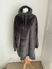 Cozee Home Grey Super Soft Velvet Funnel Neck Oversized Sweatshirt L/XL BNWOT