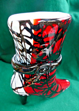 Rare High Heeled Boot Handblown Glass Vase- 28cm tall x 23cm long- Excellent