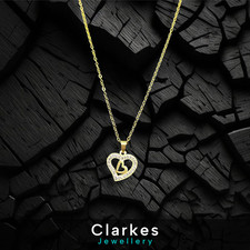 Ladies 9ct Gold Zircon Heart