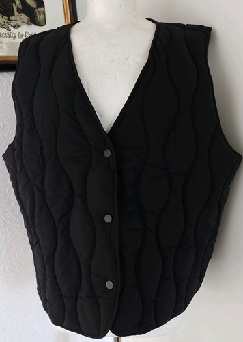 Black padded gilet - black,