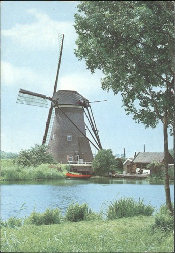 Vintage dutch windmill - vintage,