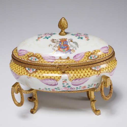 Vtg french hinged - hinged, porcelain