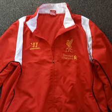 RARE LIVERPOOL FC RETRO WARRIOR 2012 RED TRAINING JACKET TRACKSUIT HOME SHIRT xl