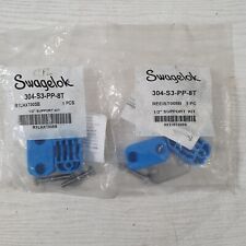 2 x Swagelok 304-S3-PP-8T  Bolted Plastic Clamp Tube  1/2" Support Kit   - S65