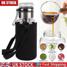 1L Glass Water Bottle BPA Free