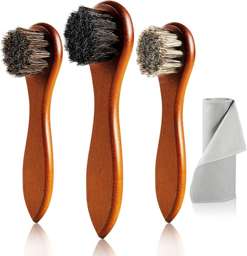 Piece horse hair shoe - 4-piece, brush