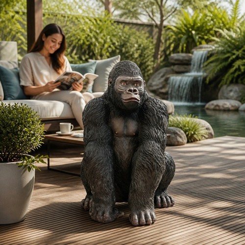 Silverback gorilla garden - gorilla,