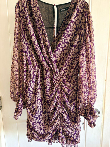 Zara purple cream floral - purple/cream,
