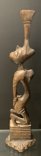 Vintage african carved woman - african,