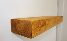 Rustic floating wooden shelf - wooden, /